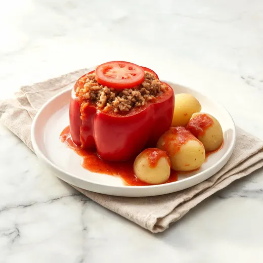 Polish Stuffed Peppers (Papryka Nadziewana): 526 kcal, 32 g protein, grade A