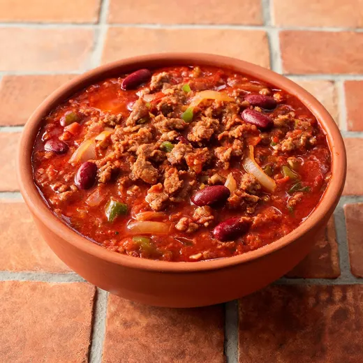 Chili Con Carne With Beef and Red Beans: 579 kcal, 39 g protein, grade A